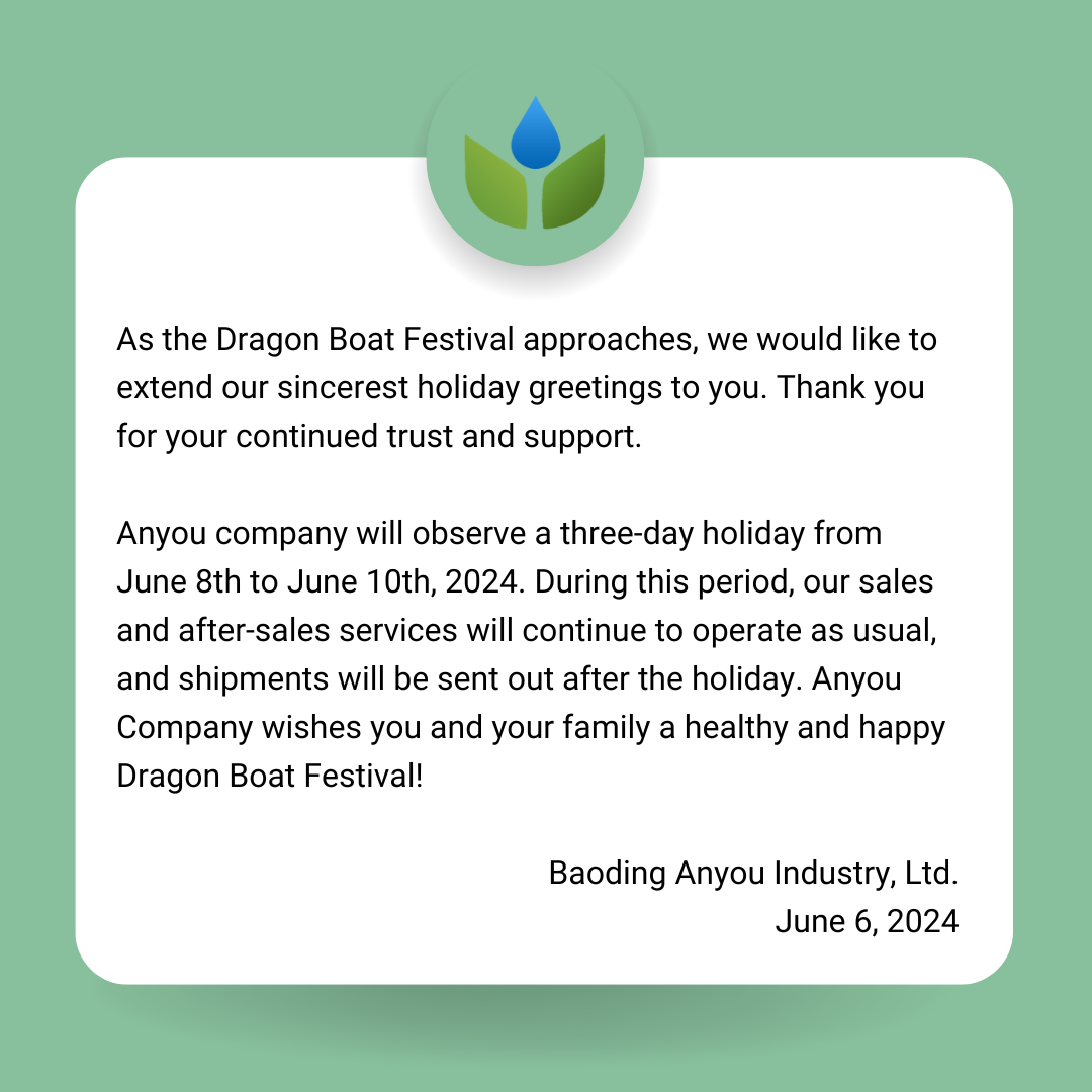Anyou Company wishes you and your family a healthy and happy Dragon Boat Festival!